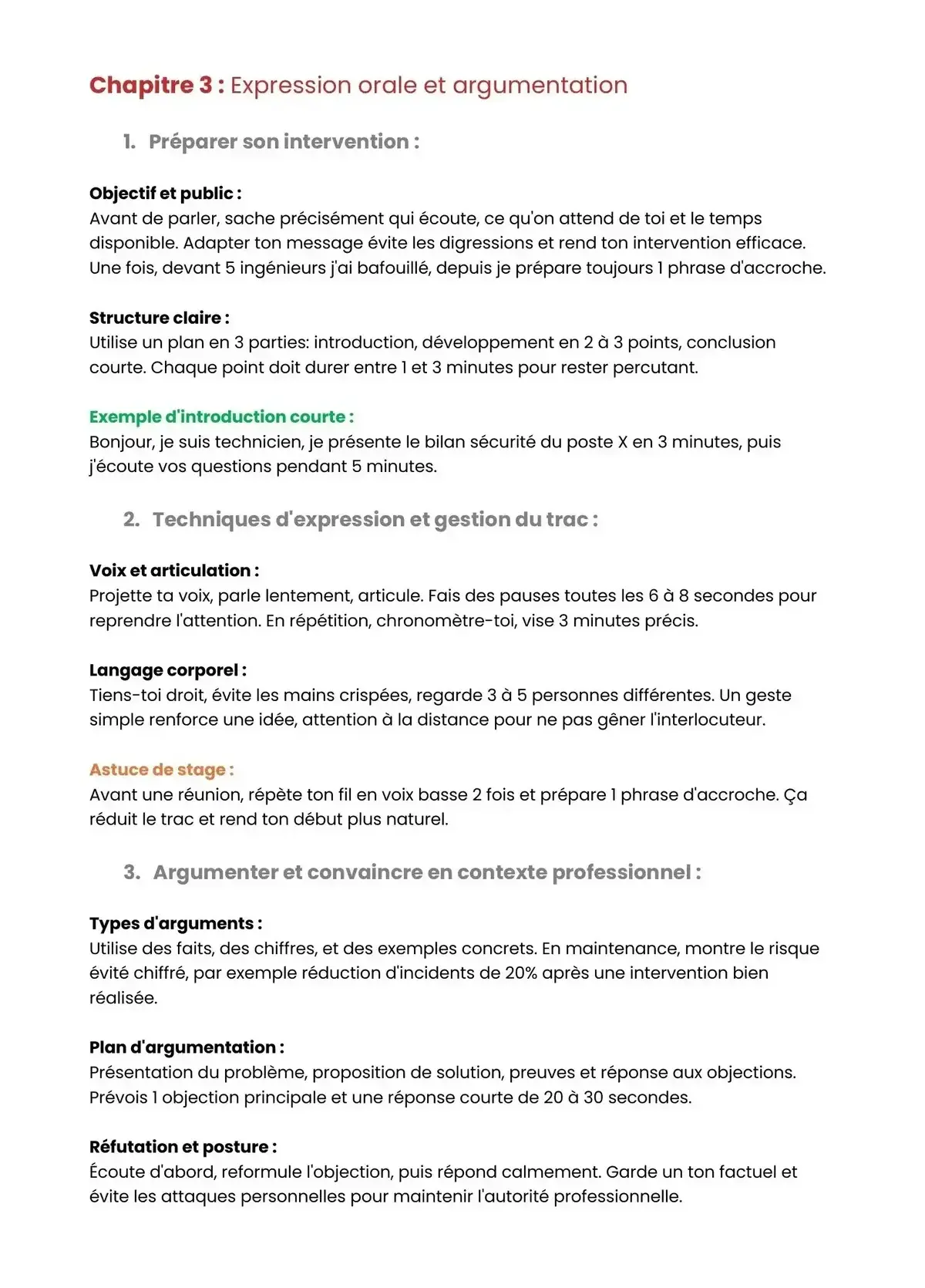 Example Fiche de Révision Bac Pro TIIN